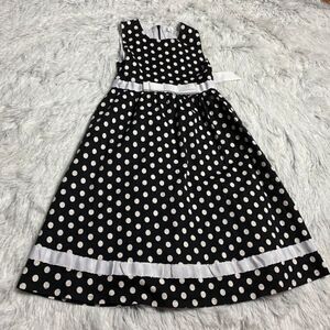 Arshiner Black/White Polkadot Dress with Bow